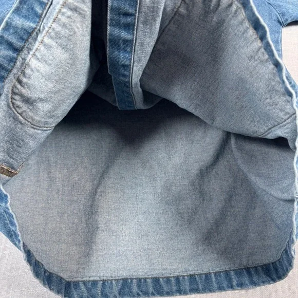 VTG Women XL Denim Coat Jacket‎ Applique Birdhouse Patchwork Cottage Barn Chore - Picture 8 of 16